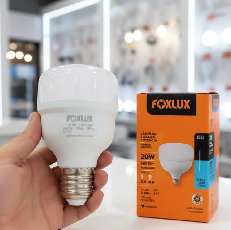 Foxlux Lâmpada LED de Alta Potência 20W 6500K Bivolt